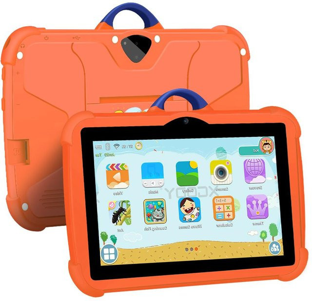 BDF Kinder-Tablet 7 Zoll mit Android 13, 4 GB RAM, 64 GB Speicher, Quad Core, WiFi, Bluetooth, Orange - Bild 1