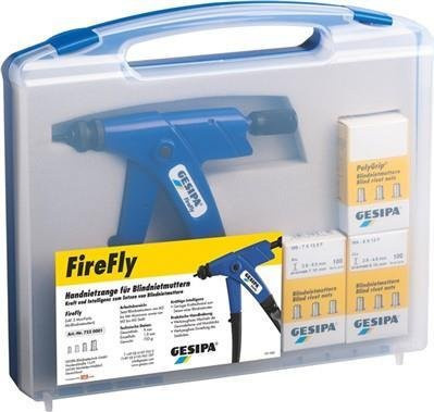 Gesipa FireFly Blindnietmuttern-Handgerät Set in Blau mit Zubehör und Box - Bild 2