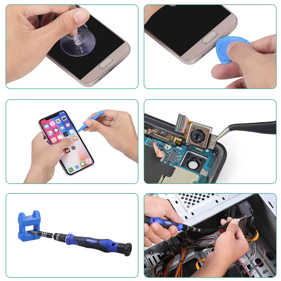 ORIA Präzisions-Schraubendreher-Set 120-in-1 mit magnetischen Bits für Reparaturen an Smartphones, Computern und DIY-Projekten - Bild 5