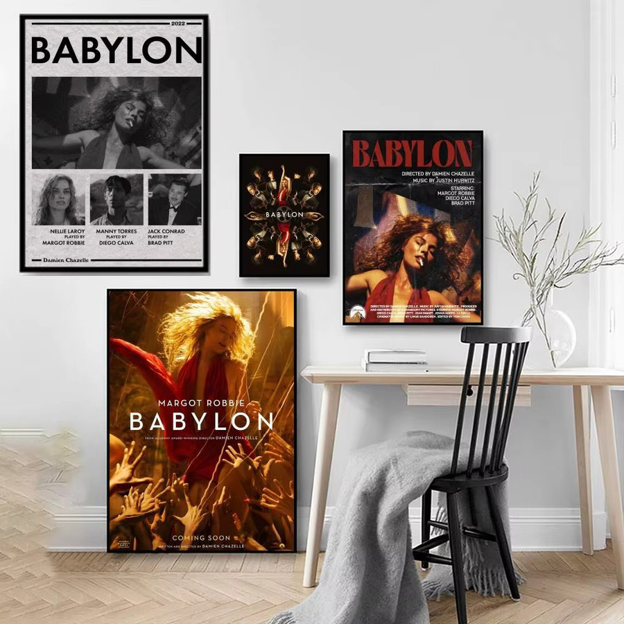 M-Margot R-Robbie Babylon Abstract Poster als Leinwanddruck für dein Wohnzimmer oder Schlafzimmer in Mehrfarbig - Bild 2