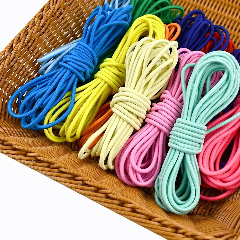 Meetee Elastisches Rundum-Gummiband Mehrfarbig 4mm für Haargummis und Näharbeiten - Bild 4