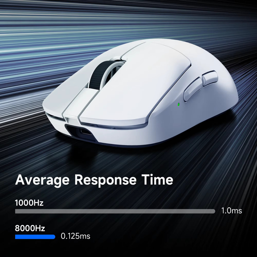 MCHOSE A7 V2 Ultra Plus Kabellose Gaming-Maus in Schwarz mit 8.000 Hz Polling Rate und PAW3950 TI Sensor für Esports und Büro - Bild 2