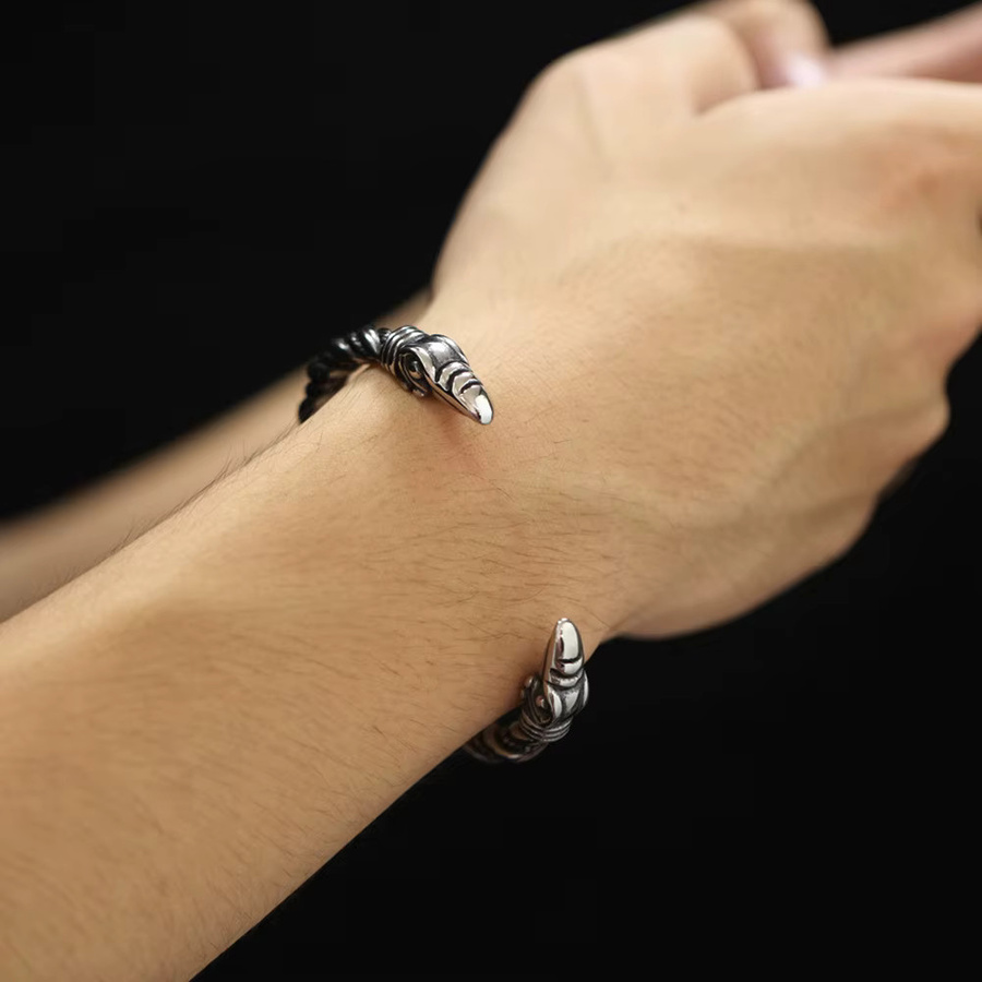 NORTHMAN Armband, Adler Kopf, Edelstahl, Silber, Herren - Bild 2