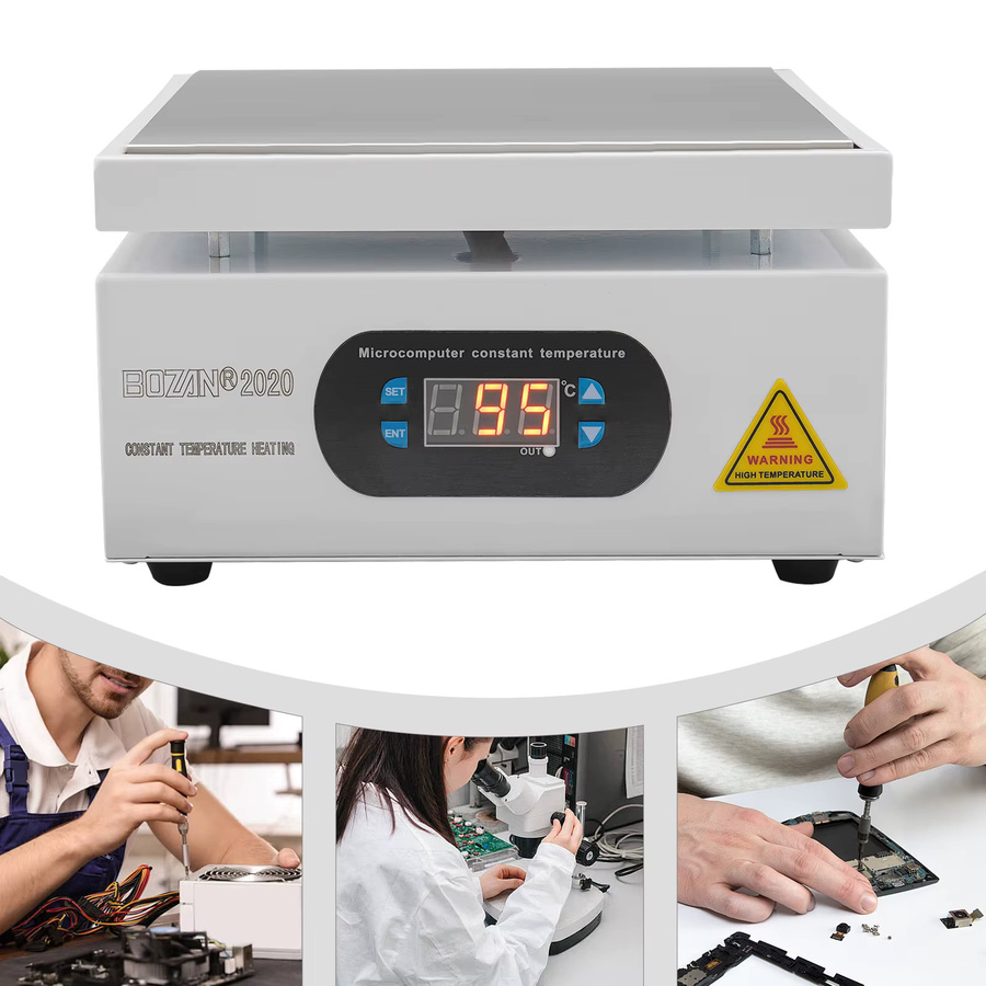 Elektrische Lötplatte mit 700 W und digitaler Temperatursteuerung für PCB-Reparatur und BGA-Löten, Heizfläche: 20 x 20 cm - Bild 2