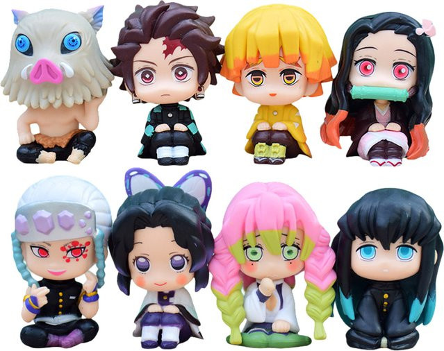 Bandai Demon Slayer, Q-Version Geisterpuppen, 8-teiliges Set, PVC-Figuren - Bild 1
