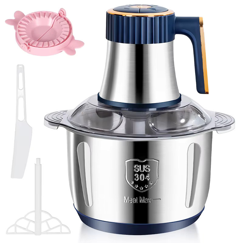 OWJHE Elektrischer Fleischwolf aus Edelstahl in Silber, 5 l Multifunktionaler Lebensmittelzerkleinerer und Küchenmixer - Bild 5