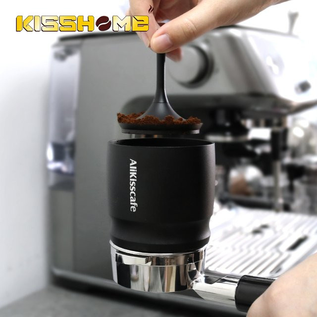 AliKisscafe Espresso Dosierungstrichter Blind Shaker für 58mm Siebträger, Schwarz, Edelstahl - Bild 1