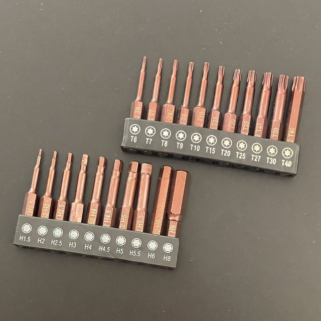 Binoax Schraubendreher-Bits-Set aus S2-legiertem Stahl mit Phillips, Schlitz und Torx, Länge: 50 mm - Bild 1