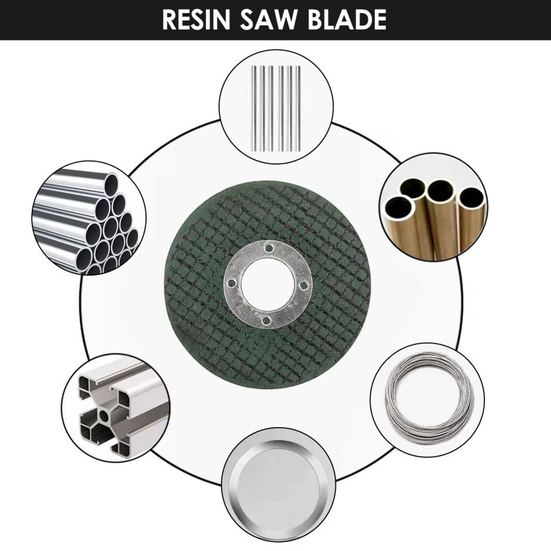 4-teiliges Meterk Kettensägeblatt-Set zum Holzschneiden mit 63 mm Harz-Sägeblatt und 60 mm Schmirgel-Sägeblatt in Weiß - Bild 4