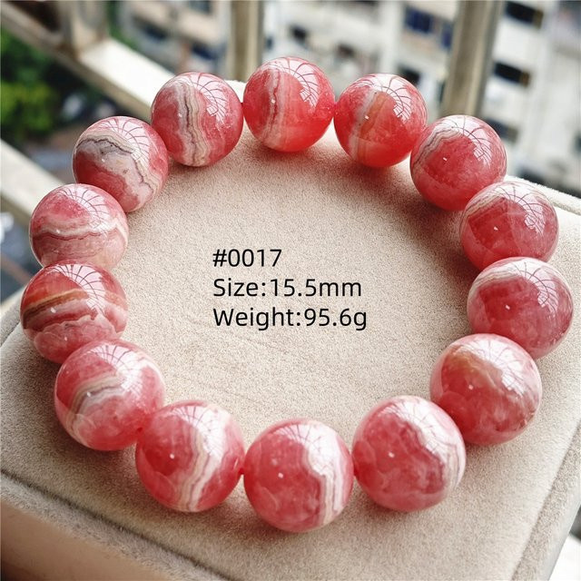 MUKO GEMS Armband, Rhodochrosit, rote Perlen, Unisex - Bild 1