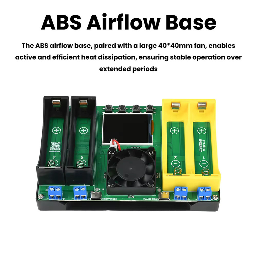Diymore 4-Kanal Batteriekapazitäts-Widerstandstester für 18650 und 21700 Akkus mit automatischem Lade- und Entlademodul und elektronischer Last - Bild 2