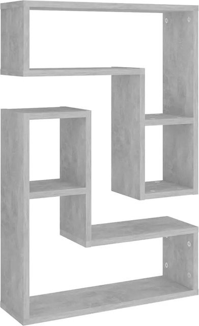 vidaXL Wandregale 2er-Set Cube in Betongrau aus Holzwerkstoff, B/T/H: 50 x 15 x 50 cm - Bild 1