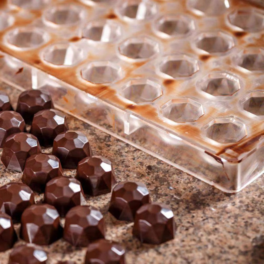 ALICAKE Achteckige Schokoladenform in Transparent für Schokolade, Bonbons, Trüffel und Backwerkzeug - Bild 4