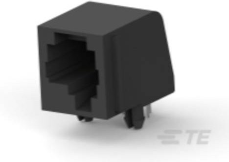 TE Connectivity Standard Modular Jack 5555003-1 in Schwarz und Grau - Bild 1