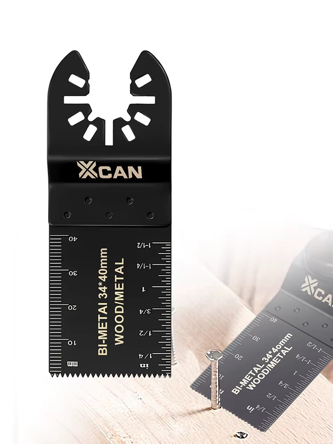 XCAN Oszillierende Sägeblätter mit Schnellspanner für Holz, Kunststoff und Metall, B: 40 mm, H: 34 mm - Bild 7