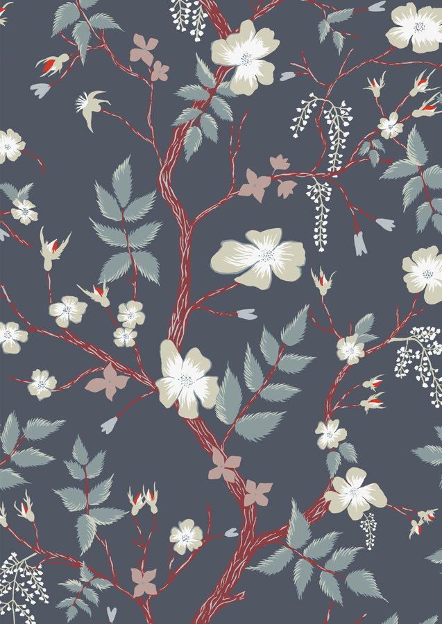Lewis & Wood Tapete Cinda's Roses - Magic, florales Design in Multicolour, Vlies-Tapete, Breite: 134 cm - Bild 1