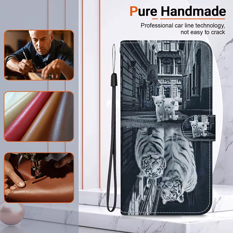 Magnetische Cartoon Brieftasche als Stand-Flip-Hülle für Samsung Galaxy S24 Ultra S23 S24 FE S22 S21 S20 Ultra und S20 Lite als Buch-Umschlag-Case - Bild 2