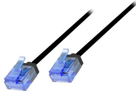 LogiLink CQ3073U RJ45 Patchkabel CAT 6a U/UTP Ethernet LAN, 5,00 m, Schwarz - Bild 1