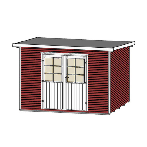 WEKA Gartenhaus 219 Gr.2 aus Massivholz mit Pultdach und wekaLine Profil in Schwedenrot, B/H/T: 320 x 213 x 278 cm - Bild 4
