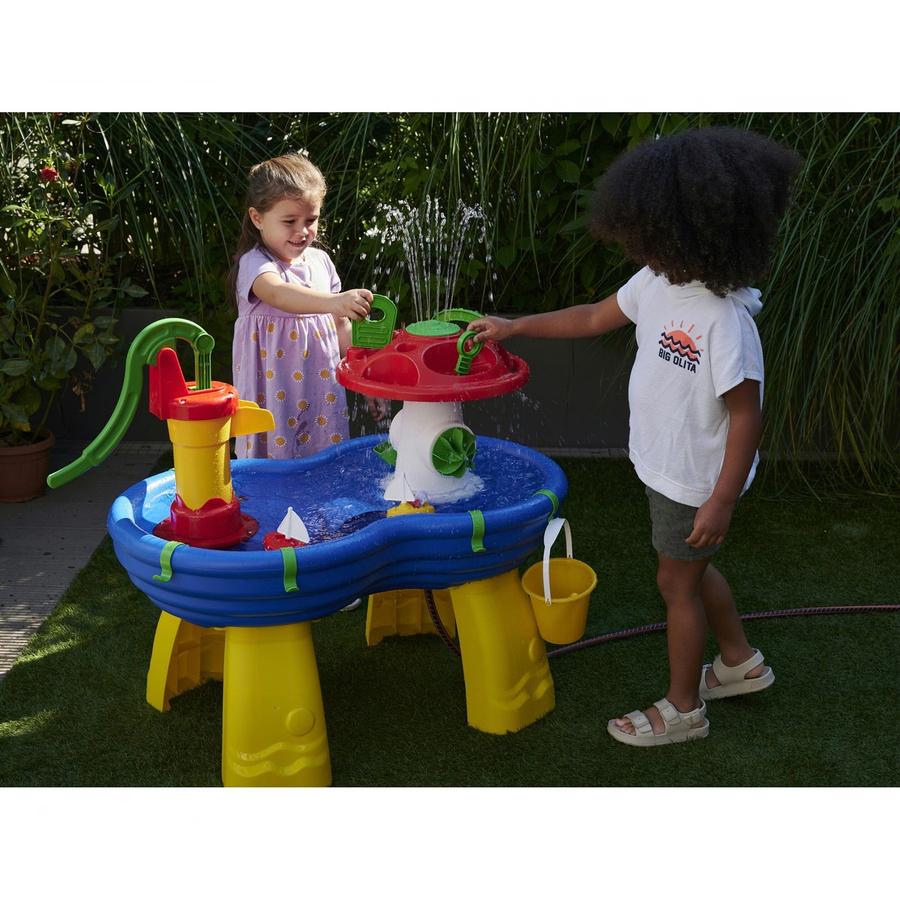 Aquaplay Wassertisch mit Pumpe und Pilz-Element in Blau und Mehrfarbig - Bild 2