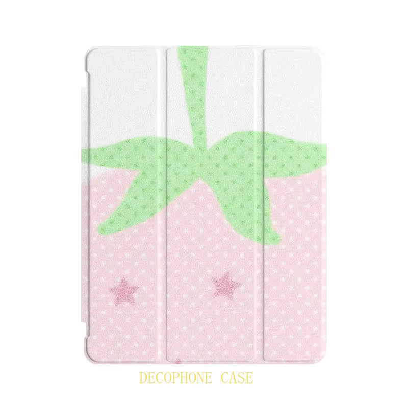 Samsung Galaxy Tab A8 A9 A11 FE S6 Lite S7 S8 S9 S10 FE Tri-Fold Schutzhülle No be green Banana & Strawberry in Grün - Bild 1