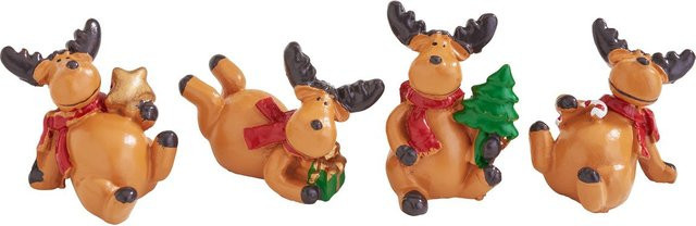 VBS Mini-Elche als Tischdekoration in Braun für Advent und Winter - Bild 1