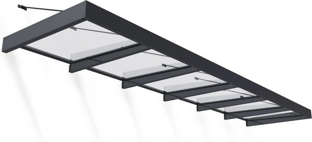 Canopia Vordach Sophia XL Schwarz-Transparent B: 5,7 m, T: 1,4 m - Bild 1
