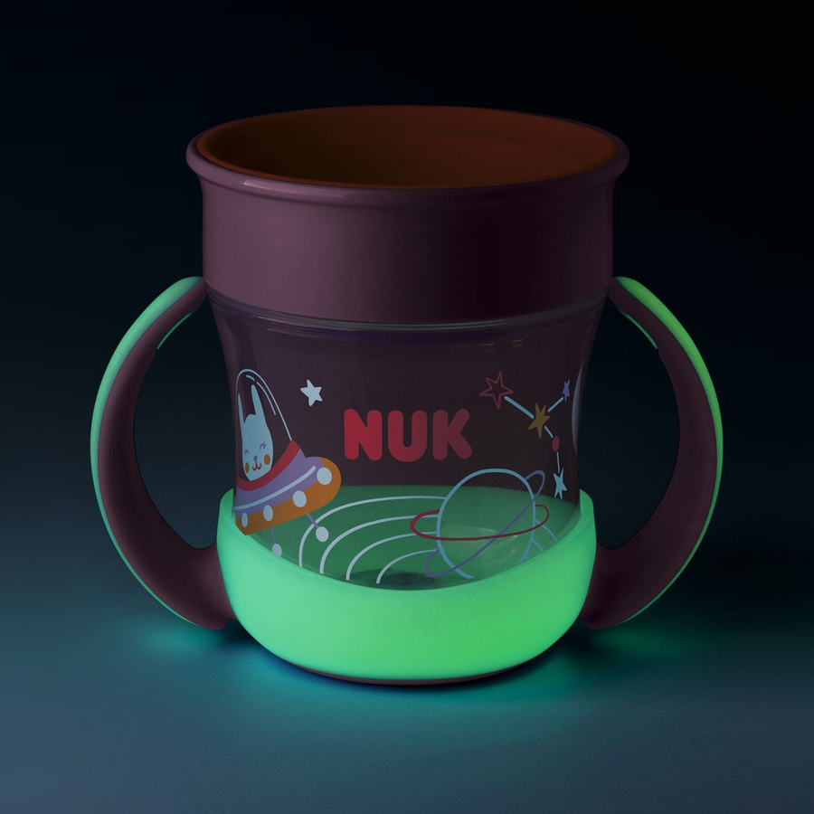 NUK Trinklern-Becher Mini Magic Cup Rosa mit Glow in the Dark Effekt 160 ml - Bild 2
