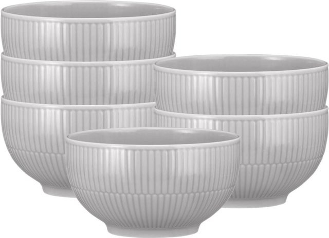 Seltmann Weiden Müslischalen Amina aus Keramik, Weiß, 6er Set, Durchmesser: 15 cm - Bild 1