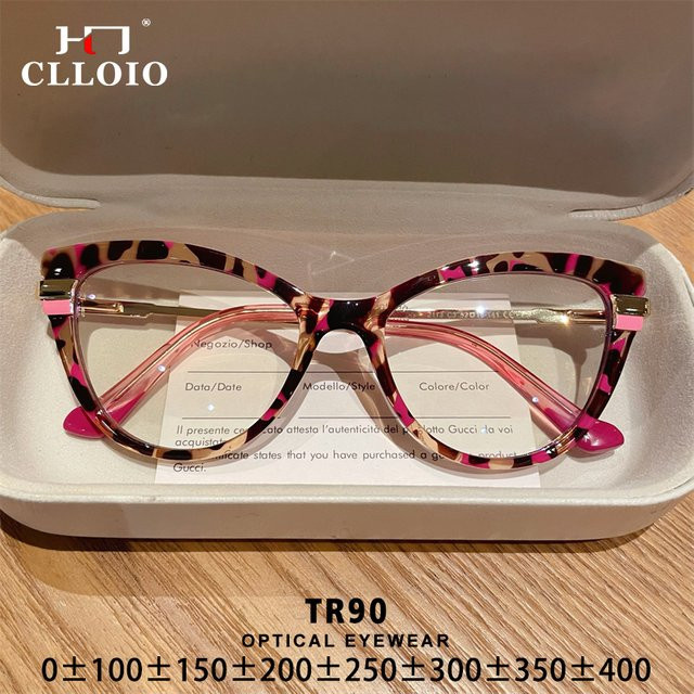 CLLOIO Lesebrille Cat Eye, Vollrand, Damen, Blaulichtfilter - Bild 1