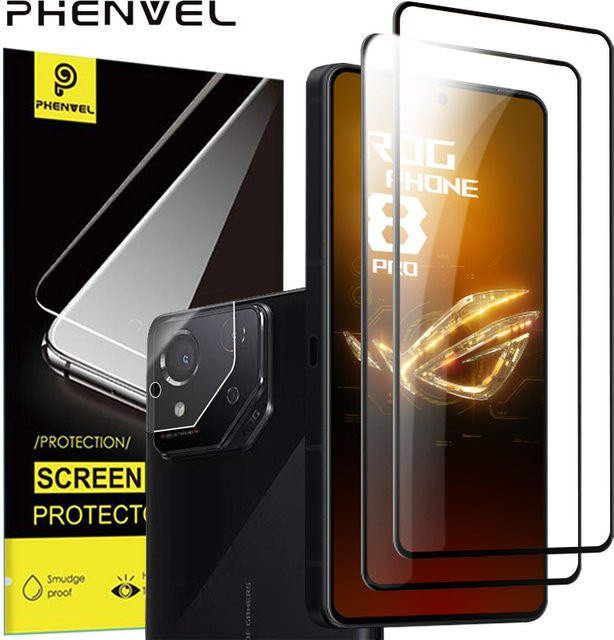 Oleophobes Schutzglas für Asus ROG Phone 8 Pro, ROG Phone 8 und ROG Phone 9, gehärtete Displayschutzfolie in Transparent - Bild 1