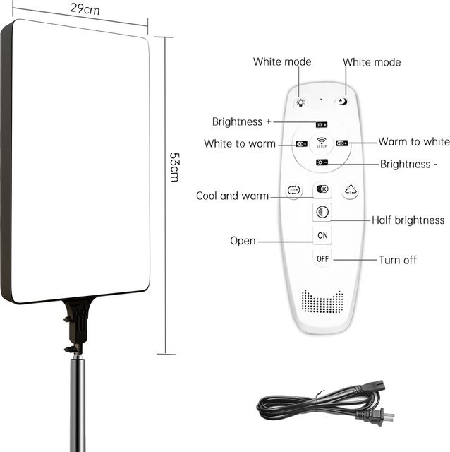 24 Zoll 90W LED Panel Video Licht mit Bi-Color Beleuchtung für Fotografie und Studio, dimmbar in Weiß und Gelb - Bild 1