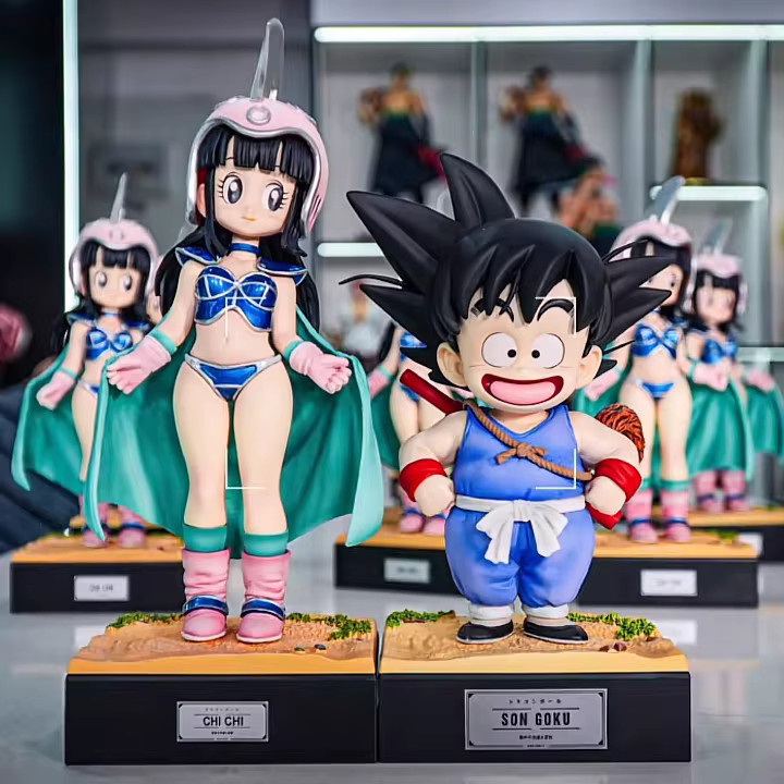 Bandai Dragon Ball Z Kindheitsfiguren-Set, Lunch, Krillin, Goku, Chichi, Bulma, PVC-Statue - Bild 3