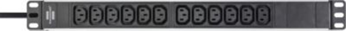 Brennenstuhl Alu-Line 19" Steckdosenleiste mit 12 C13 Kaltgerätesteckdosen in Schwarz/Silber - Bild 4