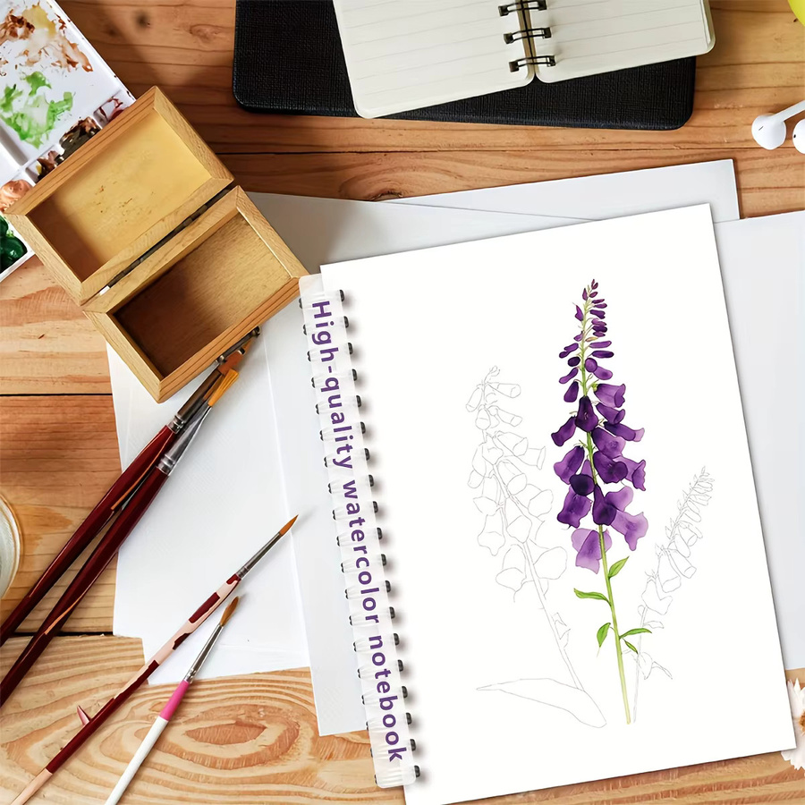 Spiral-Aquarell-Skizzenbuch in A5 mit dicken Seiten und robuster Bindung, mehrfarbig - Bild 3
