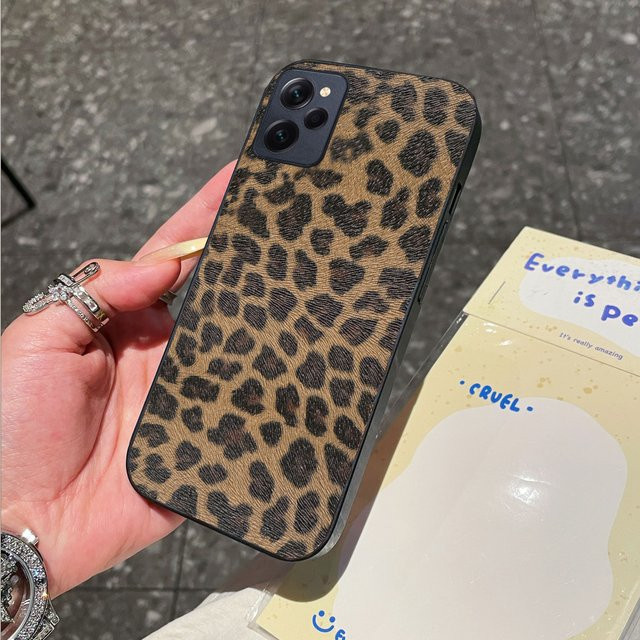 Modische Handyhülle aus weichem Kunstleder mit Leopardenmuster für Xiaomi Poco X3 X4 X5 X6 X7 Pro F5 F6 in Braun - Bild 1