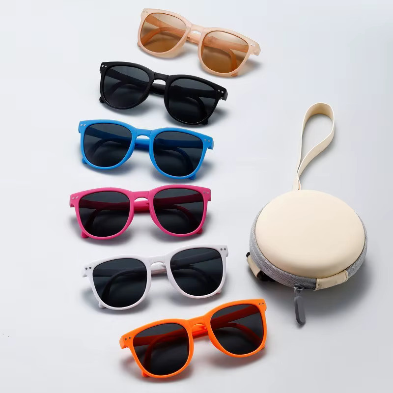 Runde faltbare Sonnenbrille für Kinder, Vollrand, Multicolor, Kunststoff - Bild 2