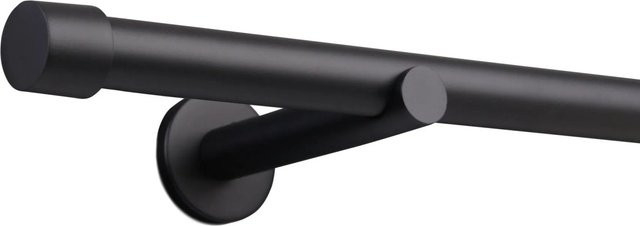 Deco-Raum Gardinenstange mit 1 Kappe, Durchmesser: 25 mm, Farbe: Schwarz, Länge: 290 cm - Bild 1