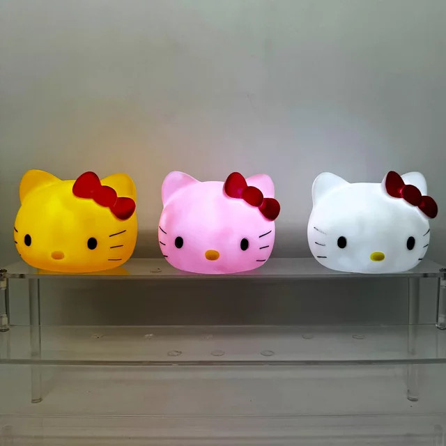 Sanrio Hello Kitty LED Nachtlicht in Pink als Kawaii Figur für Kinder und Schreibtisch-Deko - Bild 1