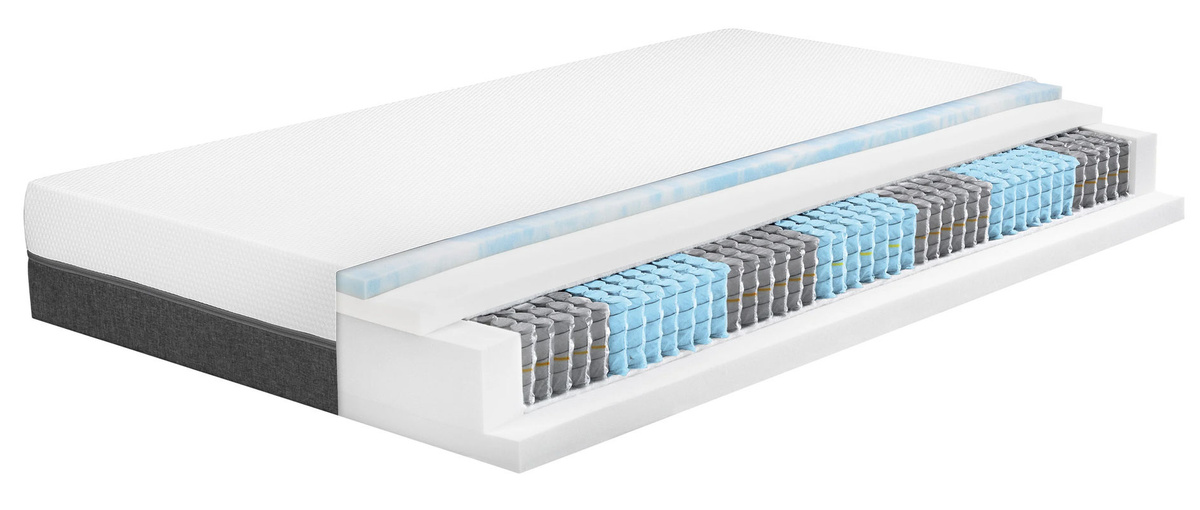 LIVARNO Royal Support Visco 7-Zonen Taschenfederkern-Matratze, H3, Farbe: Weiß, B/T: 140 x 200 cm - Bild 2