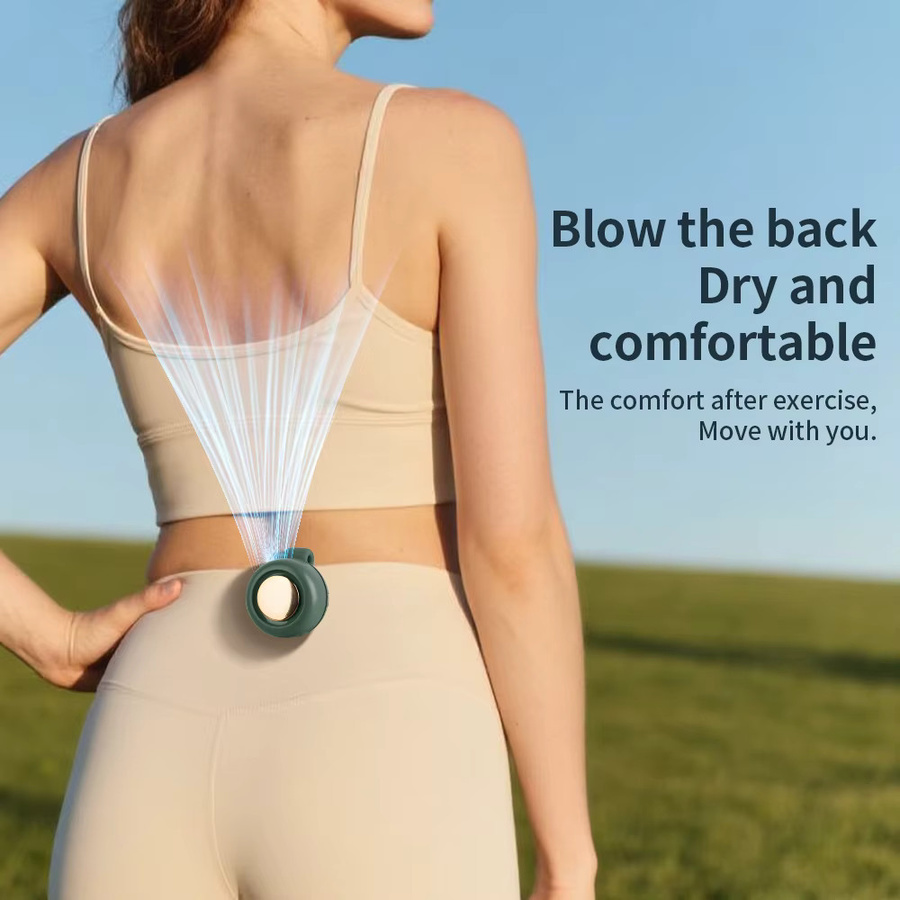 Wiederaufladbarer Mini-Clip-Ventilator von DO AS YOU WISH als Taillenventilator zur Ganzkörperkühlung inklusive Aufbewahrungstasche in Kunststoffausführung - Bild 5