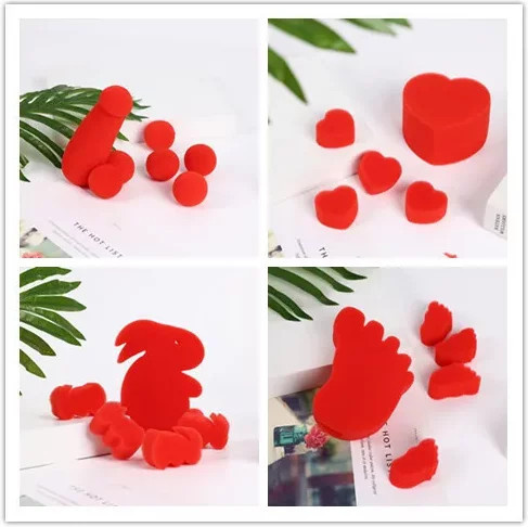 HALLO MAGIC Schwamm-Kaninchen-Finger-Zaubertricks, Rot - Bild 1