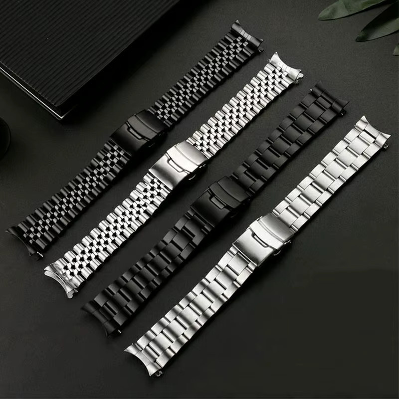 Hiyii Uhrenarmband Edelstahl, Jubilee, Silber, 20mm, 22mm - Bild 2