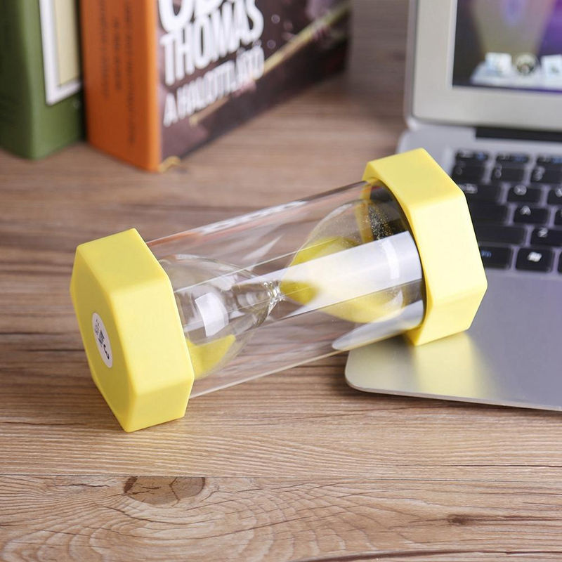 Bunte Sanduhr aus Glas von Tooarts mit Timer für 3, 10, 20, 30 oder 60 Minuten, hexagonale Dekoration für dein Zuhause oder Büro in Gelb, Grün, Orange, Rot oder Blau - Bild 6