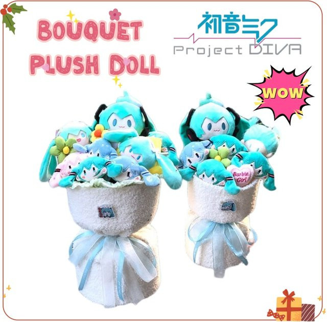 Bandai Hatsune Miku Blumenstrauß, Puppe, Plüsch - Bild 1