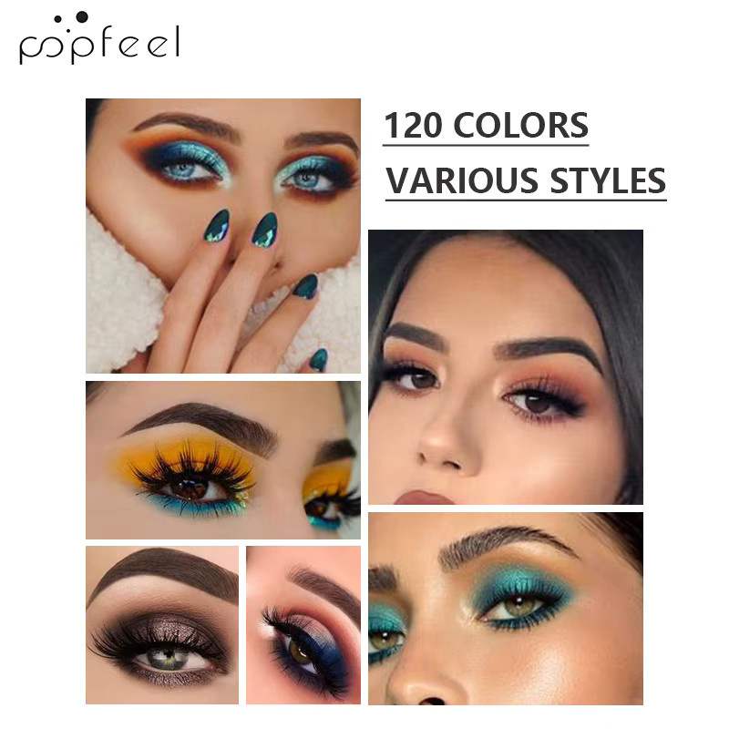 POPFEEL 3-in-1 Lidschatten-Palette, 120 Farben, matt und schimmernd - Bild 6