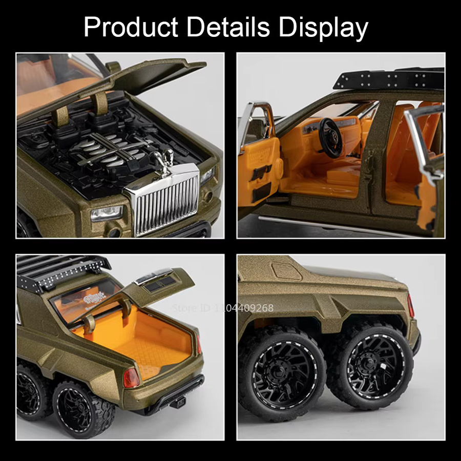 MAKEDA Rolls-Royce Phantom 6x6 Wraith Automodell, Maßstab 1:32, Tonlicht - Bild 2