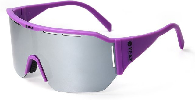 YEAZ SUNVIBE Sport-Sonnenbrille, Vollrand, Tr90, Black/Silver/Purple, Damen - Bild 1