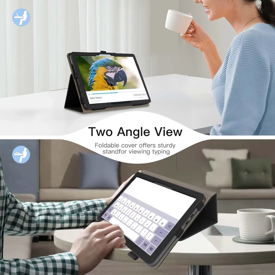 Teclast T70 Magnetabdeckung Schutzhülle aus PU-Leder in Schwarz mit Handschlaufe und Multi-Blickwinkel Ständerfunktion - Bild 5