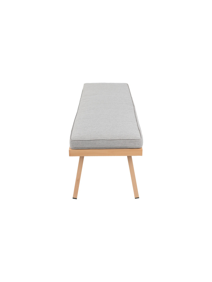 Greemotion Gartenbank Monaco aus Aluminium mit Sitzpolstern in Beige, B/T/H: 140 x 40 x 35 cm - Bild 3